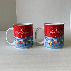Laura Secord (EST 1913) Set of 2 Winter Scene Mugs Coffee Tea Hot Chocolate